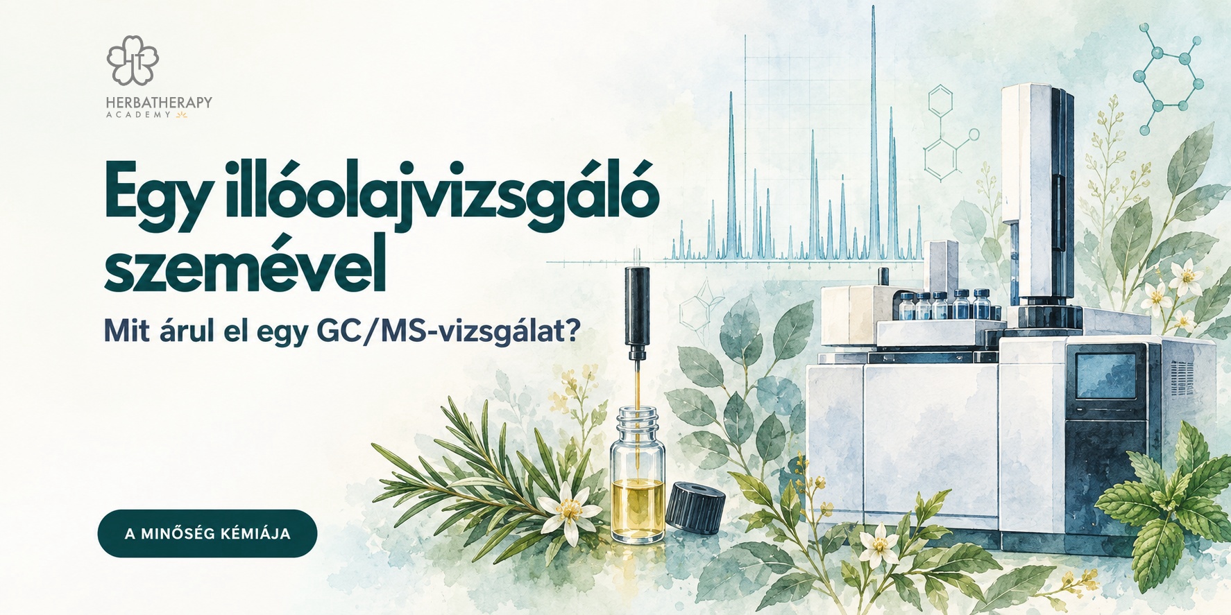 Az Illóolaj-minőség – Egy illóolajvizsgáló szemével című Tudástár-cikk borítóképe